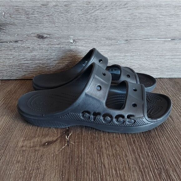 Crocs Baya Sandal - Unisex - Black - Size 10 (Mens 8) - Picture 1 of 8